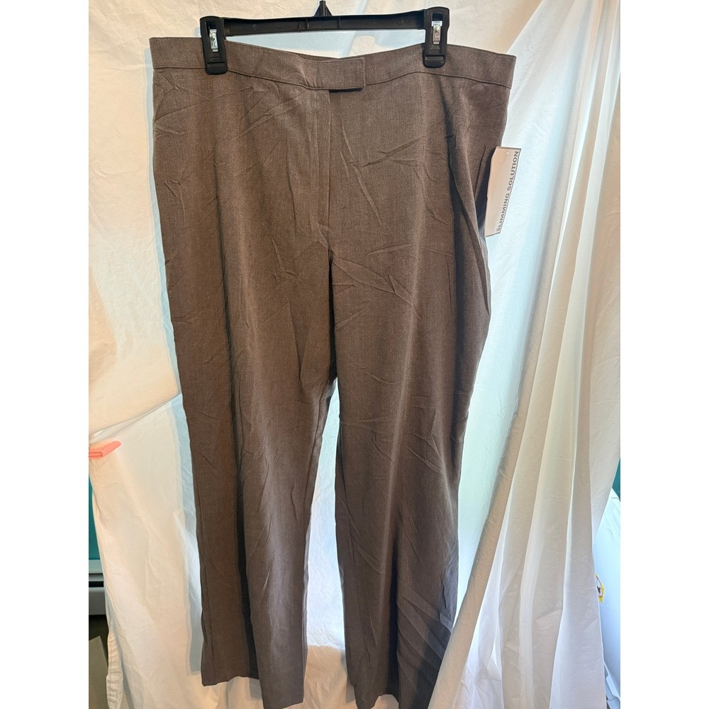 Sag Harbor Stretch Slimming Solution Dress Pants‎ Heather Grey Size 18